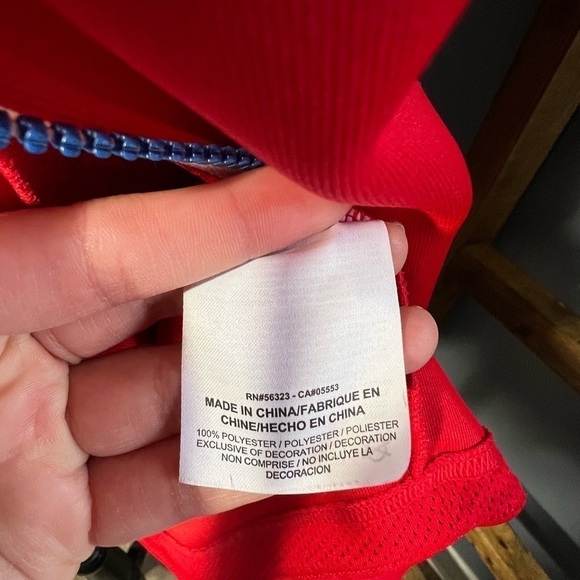 Nike Sportswear Men's M Taped Poly Track jacket University Red AJ2681-657 - Picture 6 of 10